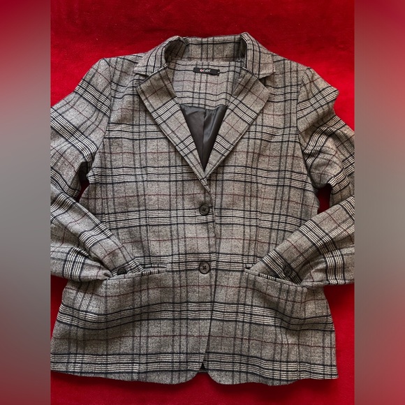 Oner Women's Long Sleeve Collared Multicolor Lined Two Button Blazer Size: L - Picture 4 of 11